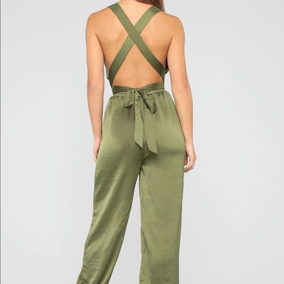 Olive Green Harem Style Jumpsuit! - Picture 3 of 5